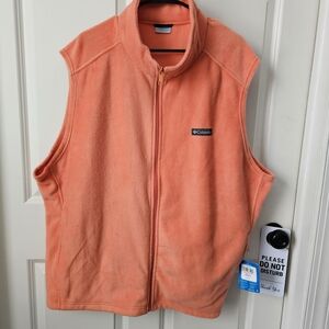 Columbia Orange Fleece Vest Brand NEW